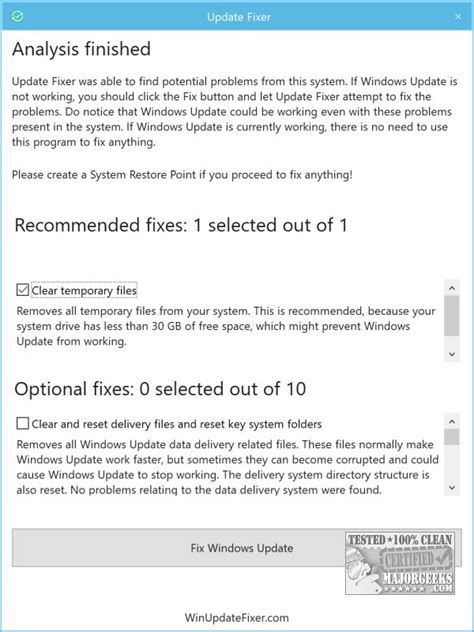 Download Update Fixer 1.2.0.15